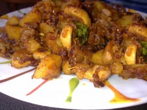 Aloo Mushroom Roast