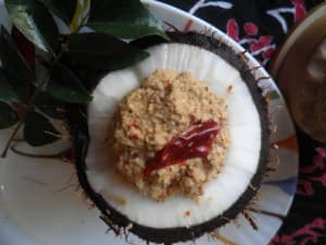 Coconut chutney(Thenga chammanthi) - Spicy Kitchen